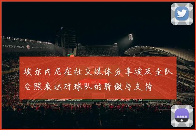 埃尔内尼在社交媒体分享埃及全队合照表达对球队的骄傲与支持